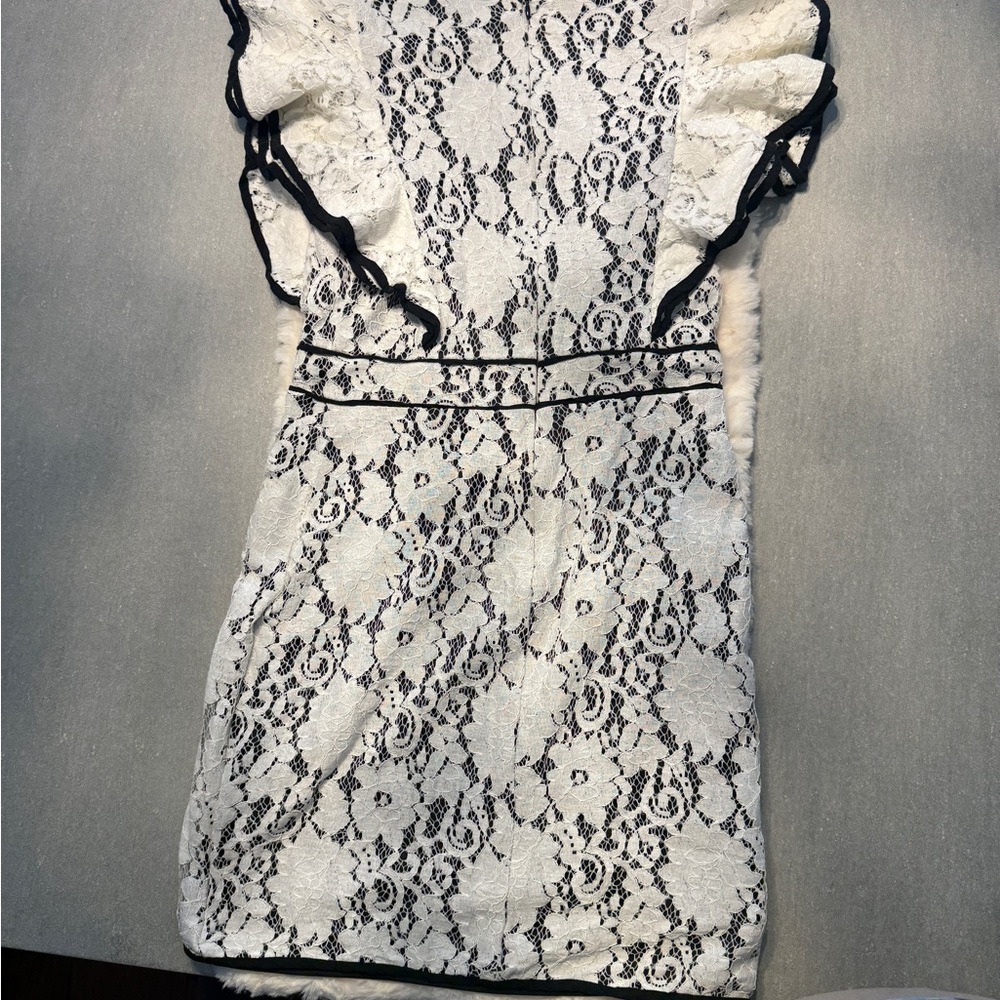 Lulu's Black and White Lace Dress -Small - Picture 5 of 16